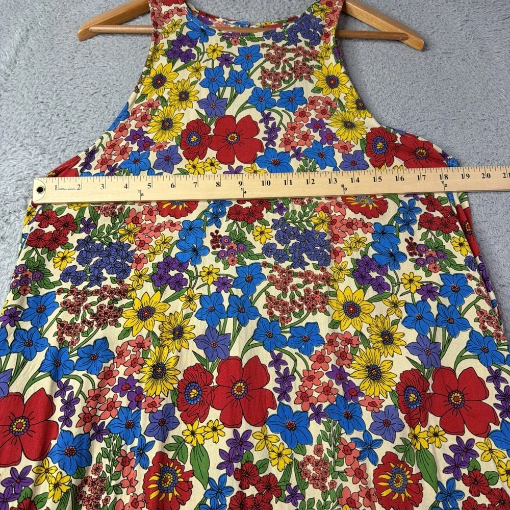 NATURAL LIFE Dress Womens Medium Maxi Foral Pockets Soft Flowy Resort Chic